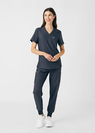 Pewter Forward 2-Pocket V-Neck Top Scrubs