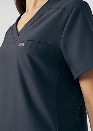 Pewter Forward 2-Pocket V-Neck Top Scrubs