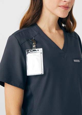Pewter Forward 2-Pocket V-Neck Top Scrubs