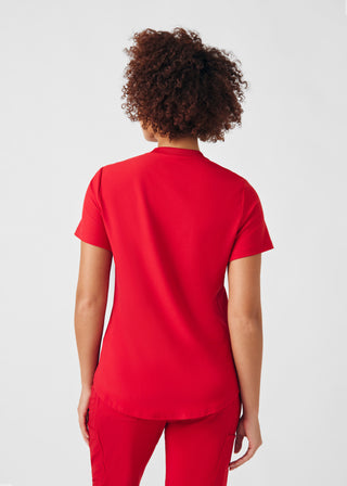 Red Forward 2-Pocket V-Neck Top Scrubs