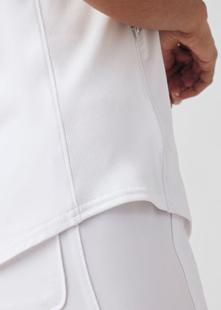 White Forward 2-Pocket V-Neck Top Scrubs