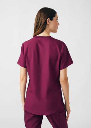 Wine Forward 2-Pocket V-Neck Top Scrubs