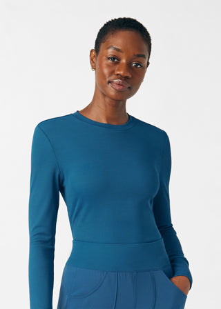 Caribbean Forward 1-Pocket Long-Sleeve Tee Scrubs