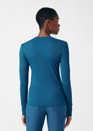 Caribbean Forward 1-Pocket Long-Sleeve Tee Scrubs