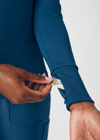 Caribbean Forward 1-Pocket Long-Sleeve Tee Scrubs