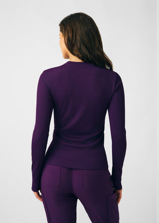 Eggplant Forward 1-Pocket Long-Sleeve Tee Scrubs