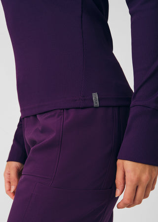Eggplant Forward 1-Pocket Long-Sleeve Tee Scrubs