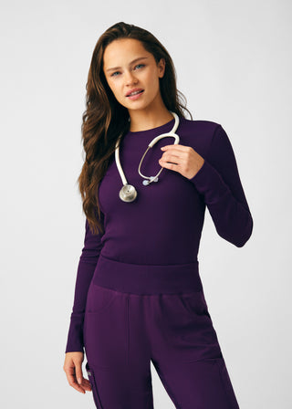 Eggplant Forward 1-Pocket Long-Sleeve Tee Scrubs