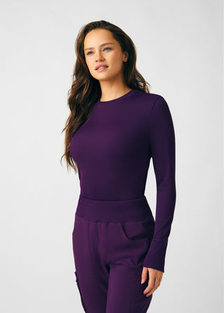 Eggplant Forward 1-Pocket Long-Sleeve Tee Scrubs