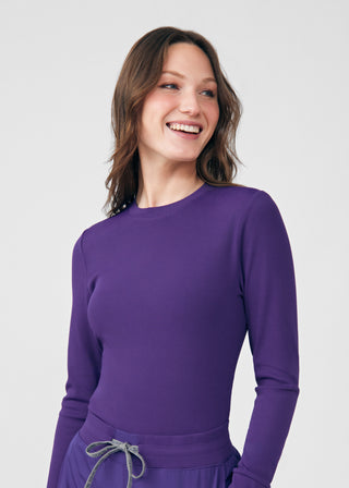 Grape Forward 1-Pocket Long-Sleeve Tee Scrubs