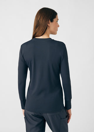 Pewter Forward 1-Pocket Long-Sleeve Tee Scrubs