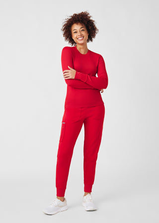 Red Forward 1-Pocket Long-Sleeve Tee Scrubs