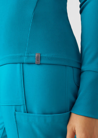 Teal Forward 1-Pocket Long-Sleeve Tee Scrubs