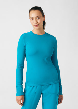 Teal Forward 1-Pocket Long-Sleeve Tee Scrubs