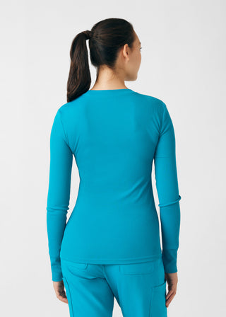 Teal Forward 1-Pocket Long-Sleeve Tee Scrubs