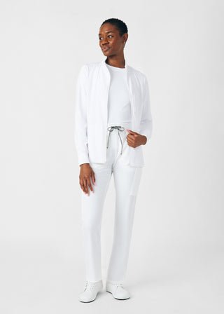 White Forward 1-Pocket Long-Sleeve Tee Scrubs