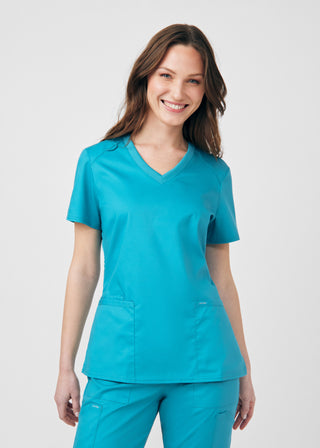 Teal ProFlex 3-Pocket V-Neck Top Scrubs