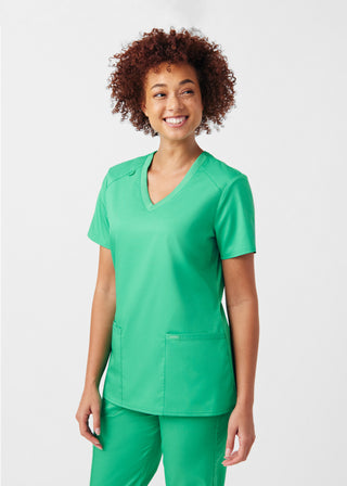 Cool Mint ProFlex 3-Pocket V-Neck Top Scrubs