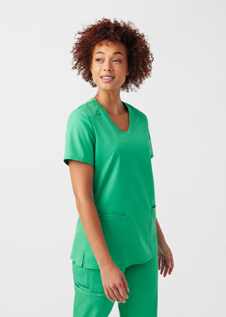 Cool Mint ProFlex 3-Pocket V-Neck Top Scrubs