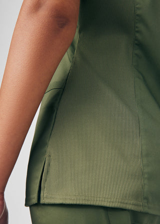 Olive Moss ProFlex 3-Pocket V-Neck Top Scrubs