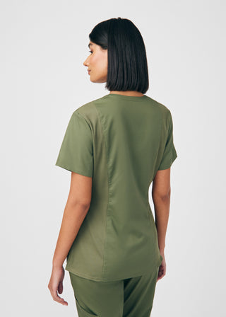 Olive Moss ProFlex 3-Pocket V-Neck Top Scrubs