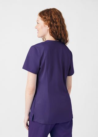 Grape ProFlex 3-Pocket V-Neck Top Scrubs