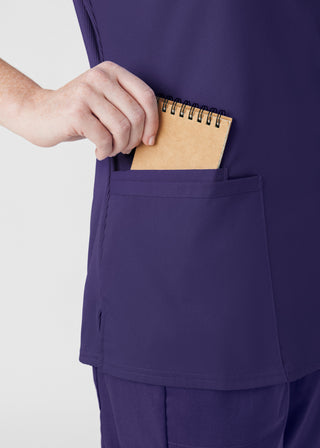 Grape ProFlex 3-Pocket V-Neck Top Scrubs