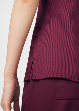 Wine ProFlex 3-Pocket V-Neck Top Scrubs