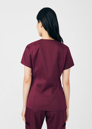 Wine ProFlex 3-Pocket V-Neck Top Scrubs