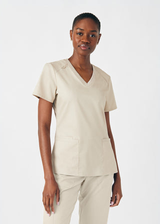 Sandstone ProFlex 3-Pocket V-Neck Top Scrubs