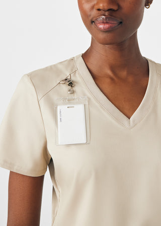 Sandstone ProFlex 3-Pocket V-Neck Top Scrubs