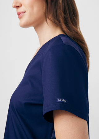 True Navy ProFlex 3-Pocket V-Neck Top Scrubs