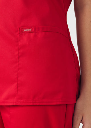 True Red ProFlex 3-Pocket V-Neck Top Scrubs