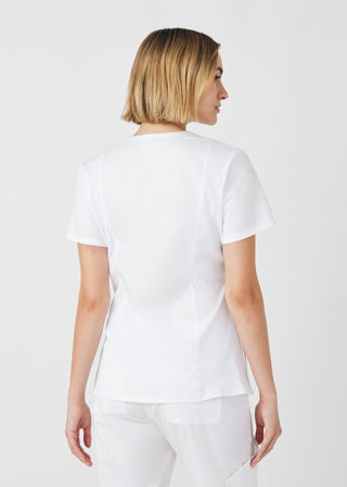 White ProFlex 3-Pocket V-Neck Top Scrubs