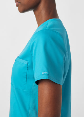 Teal ProFlex 2-Pocket V-Neck Top Scrubs