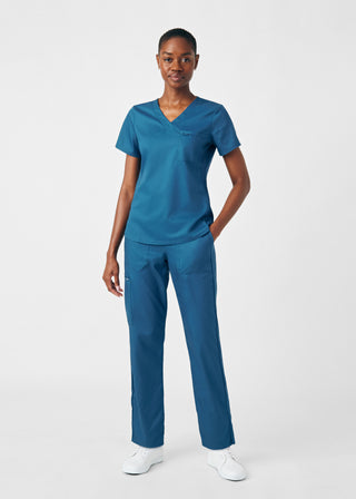 Caribbean ProFlex 2-Pocket V-Neck Top Scrubs