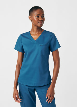 Caribbean ProFlex 2-Pocket V-Neck Top Scrubs