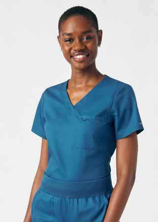 Caribbean ProFlex 2-Pocket V-Neck Top Scrubs