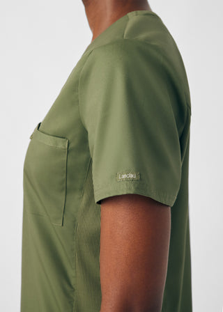 Olive Moss ProFlex 2-Pocket V-Neck Top Scrubs