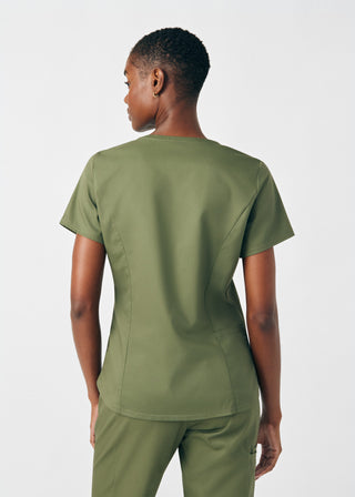 Olive Moss ProFlex 2-Pocket V-Neck Top Scrubs
