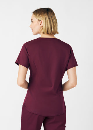 Wine ProFlex 2-Pocket V-Neck Top Scrubs