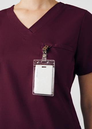 Wine ProFlex 2-Pocket V-Neck Top Scrubs