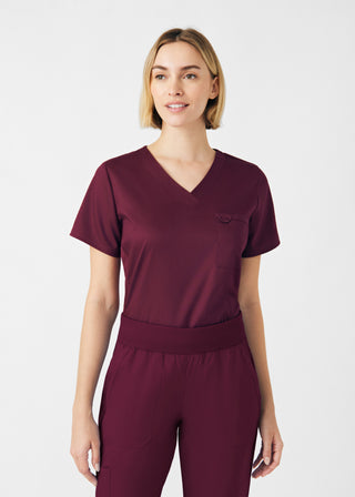 Wine ProFlex 2-Pocket V-Neck Top Scrubs