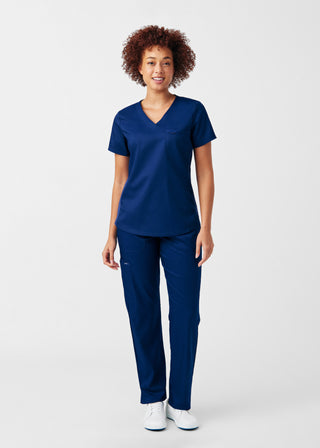 True Navy ProFlex 2-Pocket V-Neck Top Scrubs