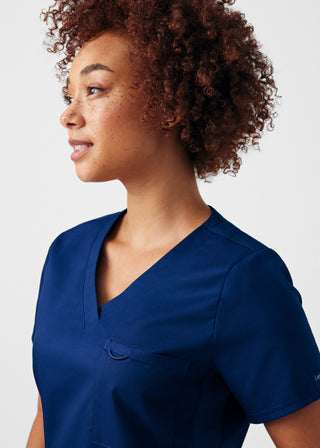 True Navy ProFlex 2-Pocket V-Neck Top Scrubs