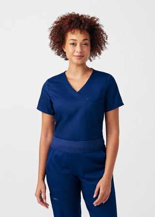 True Navy ProFlex 2-Pocket V-Neck Top Scrubs