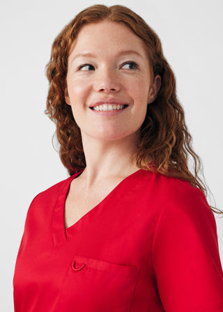 True Red ProFlex 2-Pocket V-Neck Top Scrubs