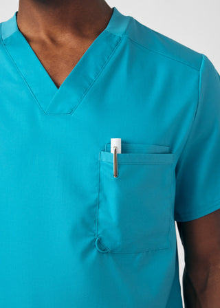 Teal ProFlex 2-Pocket V-Neck Top Scrubs