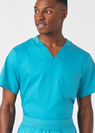 Teal ProFlex 2-Pocket V-Neck Top Scrubs
