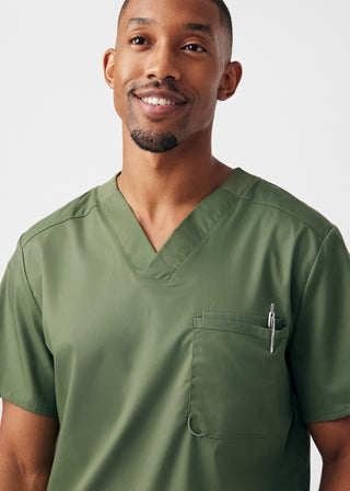 Olive Moss ProFlex 2-Pocket V-Neck Top Scrubs
